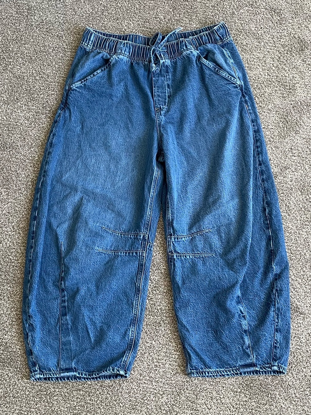 Gap Barrel Ultrasoft Denim Horseshoe Pull On Jeans